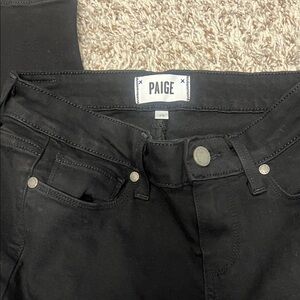 PAIGE Black Skinny High-Rise Stretch Jeans
